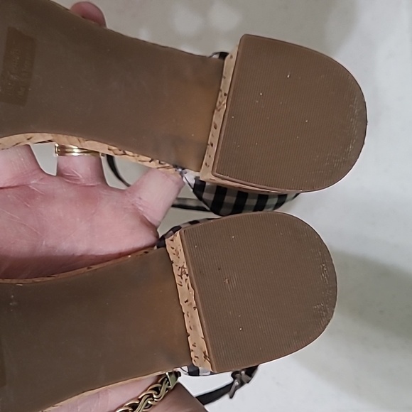 Rampage sandals with Black and White Gingham Pattern Size 8.5 - Picture 6 of 9